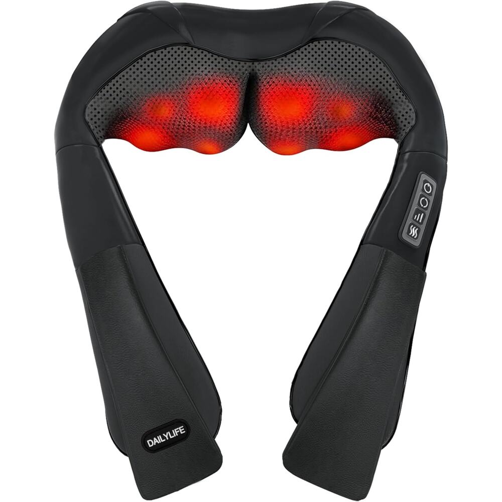 DAILYLIFE Neck Massager with Heat, for Neck Pain, Shoulder, Waist, Leg & Foot